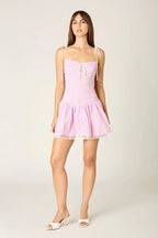 Striped Cotton Mini Dress