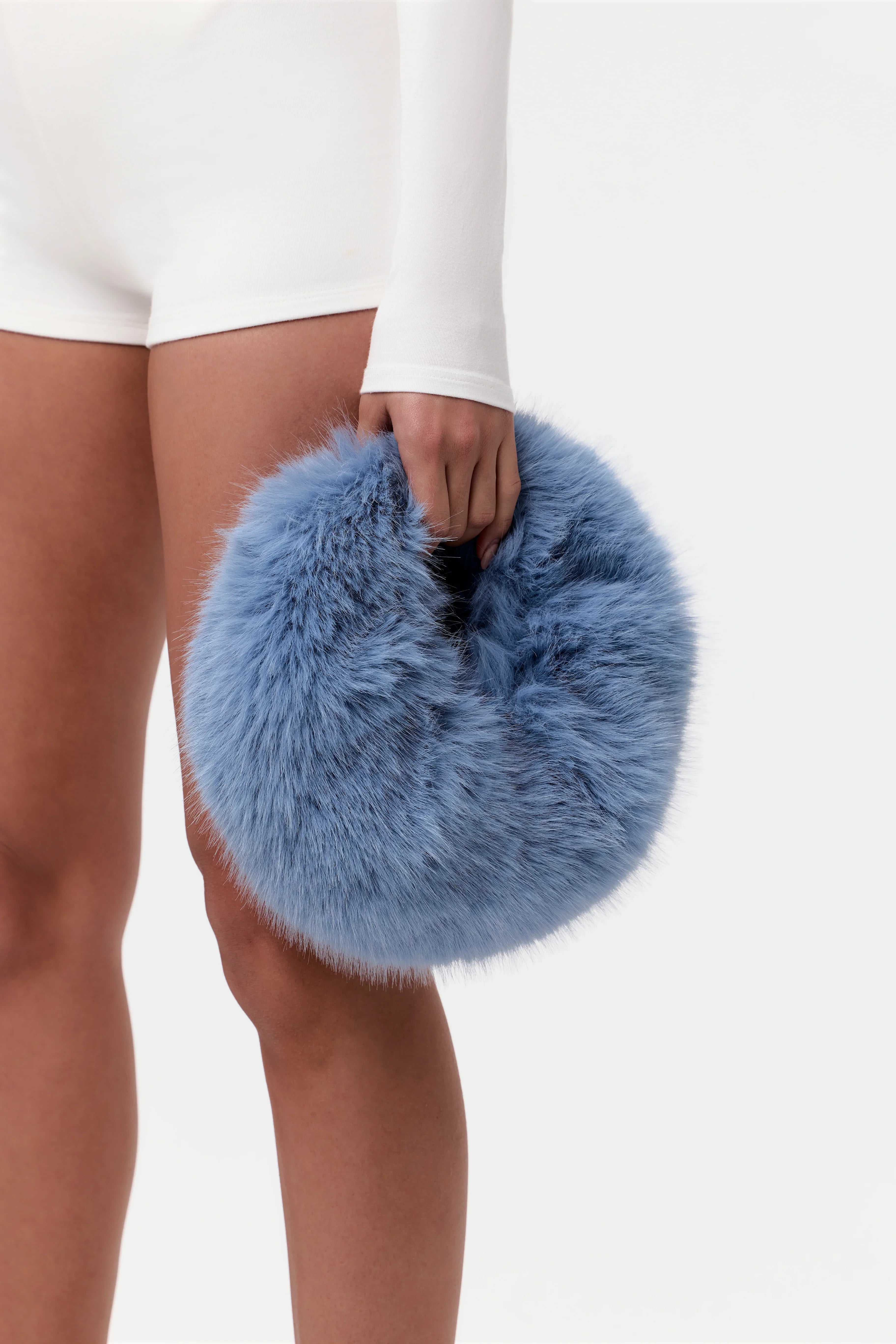 Faux Feather Mini Handbag